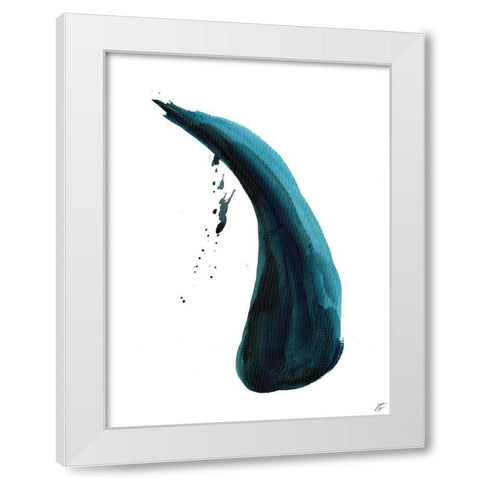 Single Blue Stroke II White Modern Wood Framed Art Print by Lee, Judson