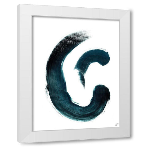 Blue Strokes White Modern Wood Framed Art Print by Lee, Judson