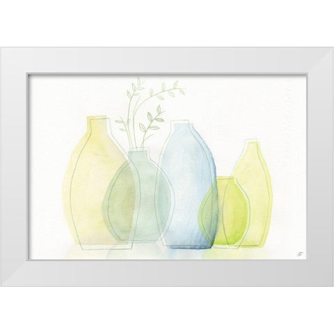 Transparent Glass White Modern Wood Framed Art Print by Lee, Judson