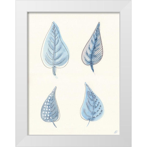 4 Leaves White Modern Wood Framed Art Print by Lee, Judson