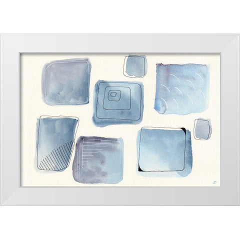 Rounded Box Sketch White Modern Wood Framed Art Print by Lee, Judson