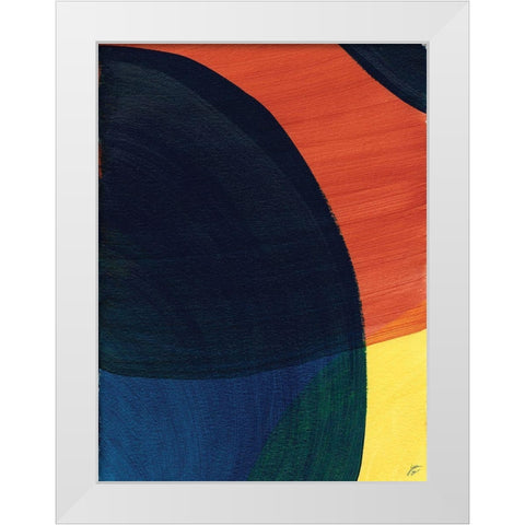 Big Circles I White Modern Wood Framed Art Print by Lee, Judson