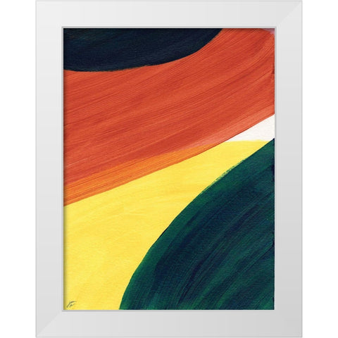 Big Circles II White Modern Wood Framed Art Print by Lee, Judson