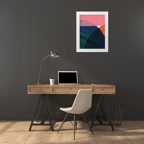 Big Circles IV White Modern Wood Framed Art Print by Lee, Judson