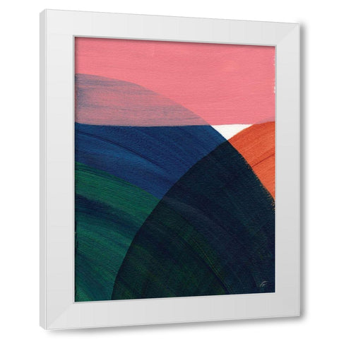 Big Circles IV White Modern Wood Framed Art Print by Lee, Judson