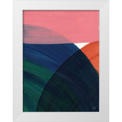 Big Circles IV White Modern Wood Framed Art Print by Lee, Judson