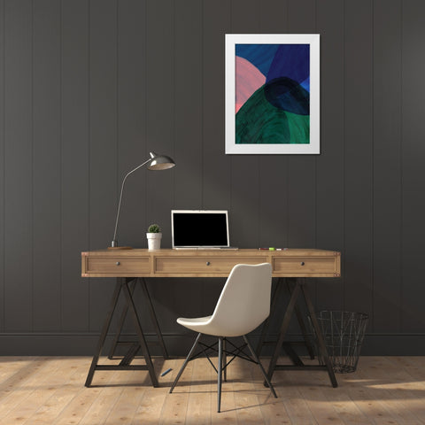 Green Glass II White Modern Wood Framed Art Print by Lee, Judson