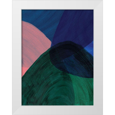 Green Glass II White Modern Wood Framed Art Print by Lee, Judson