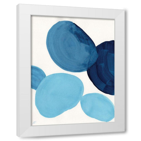 Shades of Blue I White Modern Wood Framed Art Print by Lee, Judson