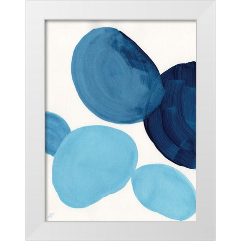 Shades of Blue I White Modern Wood Framed Art Print by Lee, Judson