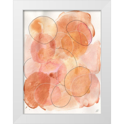 Wash Circles White Modern Wood Framed Art Print by Lee, Judson