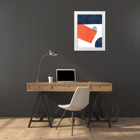 Abstract Shapes White Modern Wood Framed Art Print by Lee, Judson