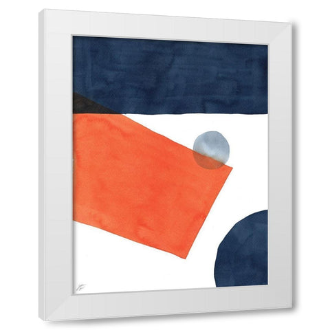 Abstract Shapes White Modern Wood Framed Art Print by Lee, Judson