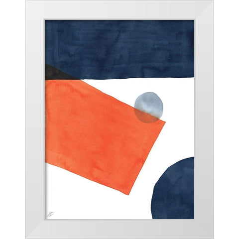 Abstract Shapes White Modern Wood Framed Art Print by Lee, Judson