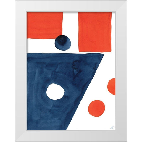 Whole and Circle Abstract White Modern Wood Framed Art Print by Lee, Judson