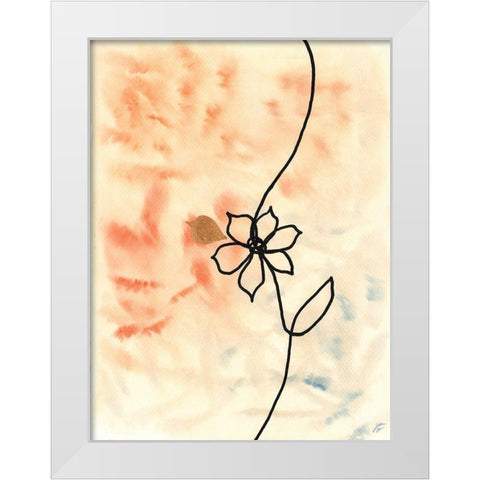 Textured Flower I White Modern Wood Framed Art Print by Lee, Judson
