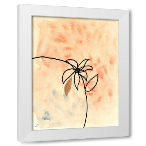 Textured Flower II White Modern Wood Framed Art Print by Lee, Judson