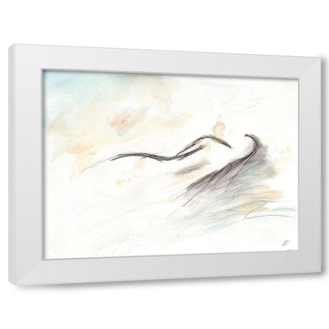 Relaxed Female I White Modern Wood Framed Art Print by Lee, Judson
