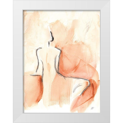 Relaxed Lady I White Modern Wood Framed Art Print by Lee, Judson