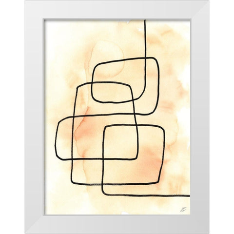 Wandering Lines White Modern Wood Framed Art Print by Lee, Judson