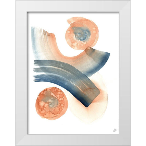 Wide Stroke and Circle II White Modern Wood Framed Art Print by Lee, Judson