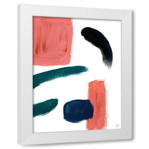 Blocks and Brush Strokes II White Modern Wood Framed Art Print by Lee, Judson