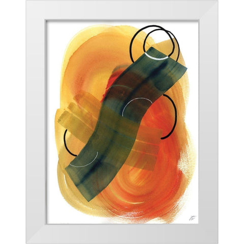 Thin Circles I White Modern Wood Framed Art Print by Lee, Judson