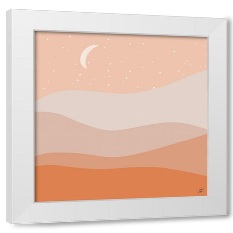 Desert Night White Modern Wood Framed Art Print by Lee, Judson