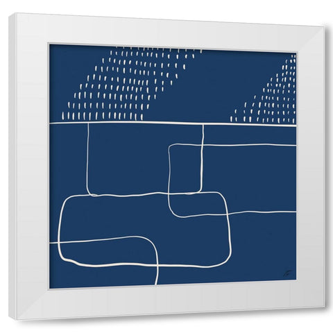 Dash and Boxes I White Modern Wood Framed Art Print by Lee, Judson