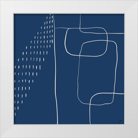 Dash and Boxes II White Modern Wood Framed Art Print by Lee, Judson