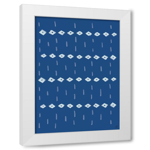 Textile Diamonds II White Modern Wood Framed Art Print by Lee, Judson