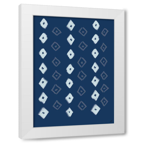 Textile Diamonds III White Modern Wood Framed Art Print by Lee, Judson