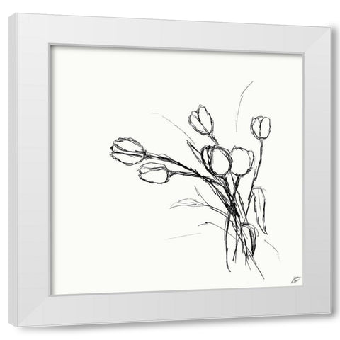 Tulips White Modern Wood Framed Art Print by Lee, Judson