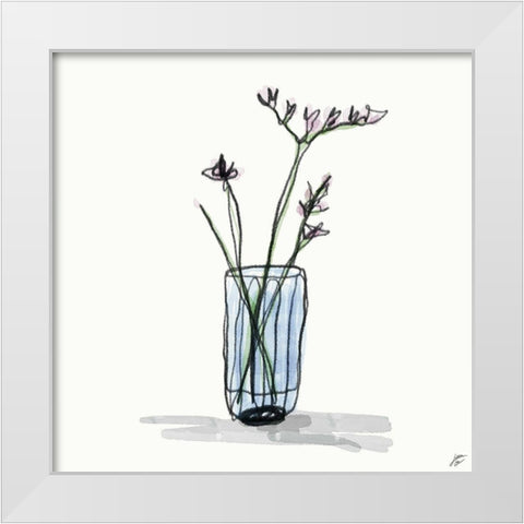 Floral Sketch II White Modern Wood Framed Art Print by Lee, Judson