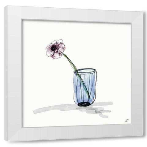 Floral Sketch III White Modern Wood Framed Art Print by Lee, Judson