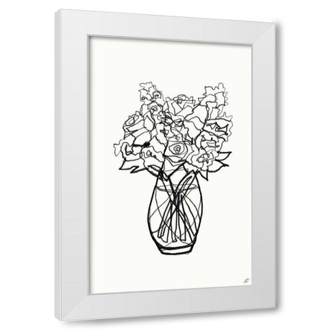 Floral Arrangement I White Modern Wood Framed Art Print by Lee, Judson