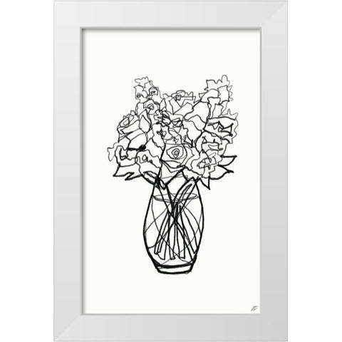 Floral Arrangement I White Modern Wood Framed Art Print by Lee, Judson