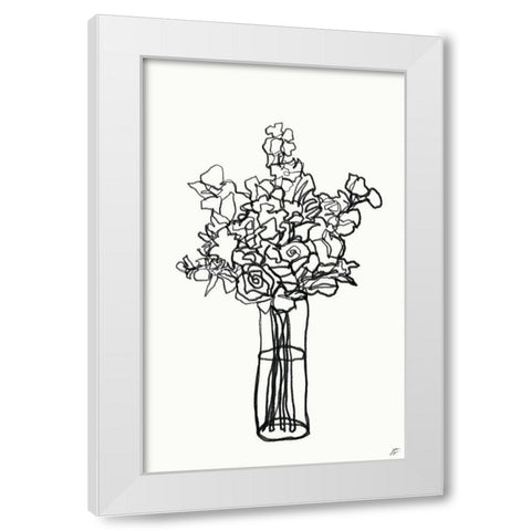 Floral Arrangement II White Modern Wood Framed Art Print by Lee, Judson