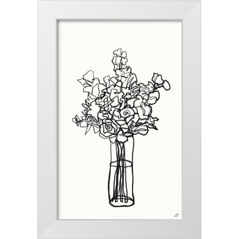 Floral Arrangement II White Modern Wood Framed Art Print by Lee, Judson