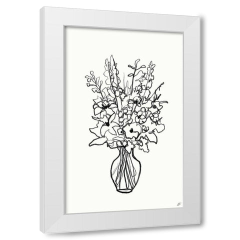 Floral Arrangement III White Modern Wood Framed Art Print by Lee, Judson
