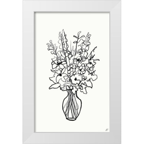 Floral Arrangement III White Modern Wood Framed Art Print by Lee, Judson