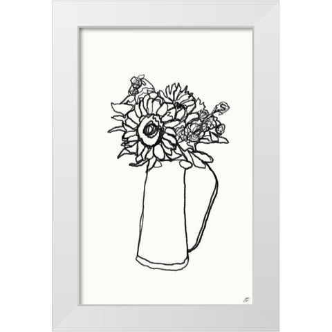 Floral Arrangement V White Modern Wood Framed Art Print by Lee, Judson