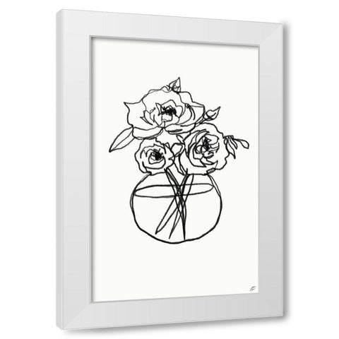 Floral Arrangement VI White Modern Wood Framed Art Print by Lee, Judson