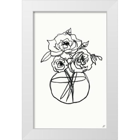 Floral Arrangement VI White Modern Wood Framed Art Print by Lee, Judson