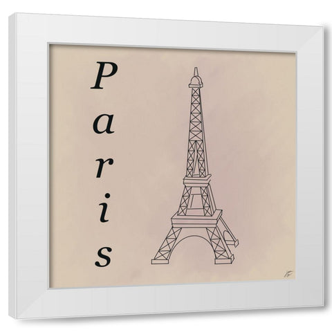 Eiffel Tower White Modern Wood Framed Art Print by Lee, Judson