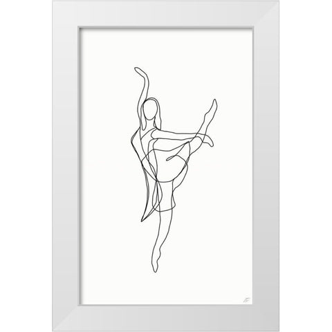 Ballerina III White Modern Wood Framed Art Print by Lee, Judson