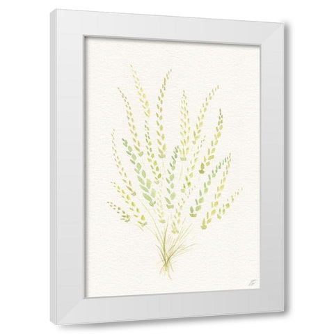 Dried Green Bundle White Modern Wood Framed Art Print by Lee, Judson