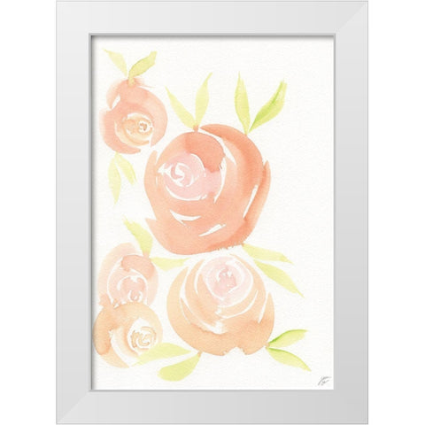 Lovely Roses White Modern Wood Framed Art Print by Lee, Judson