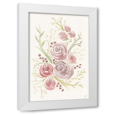 Soft-Violet Roses White Modern Wood Framed Art Print by Lee, Judson
