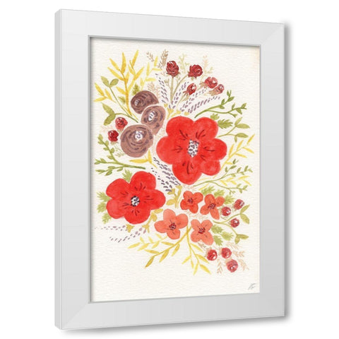 Watercolor Cluster White Modern Wood Framed Art Print by Lee, Judson